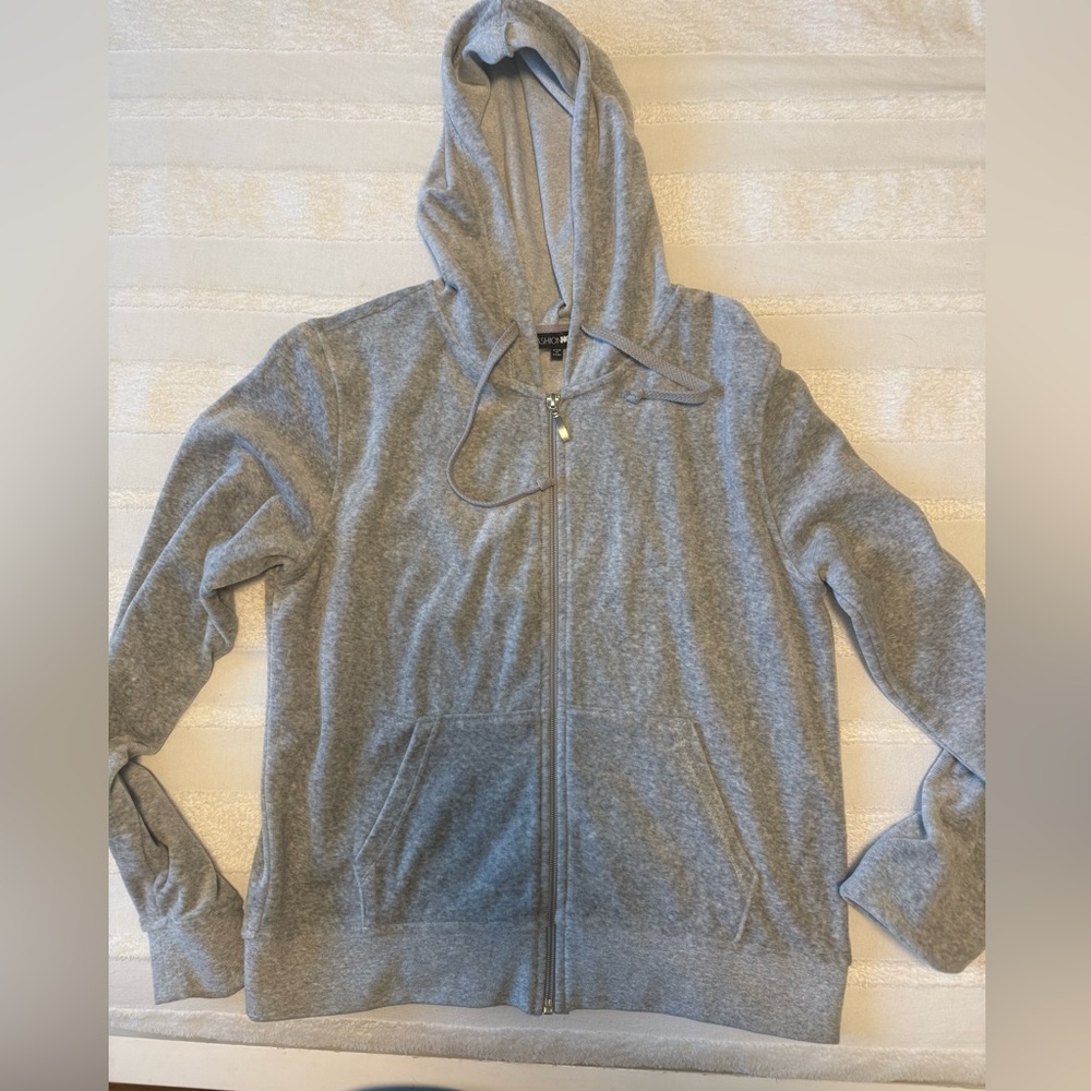 Fashion Nova Light Gray Hoodie